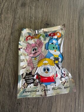 Mystery Foil Pack Kids Collectible Keychain - Pink, Blue, Yellow